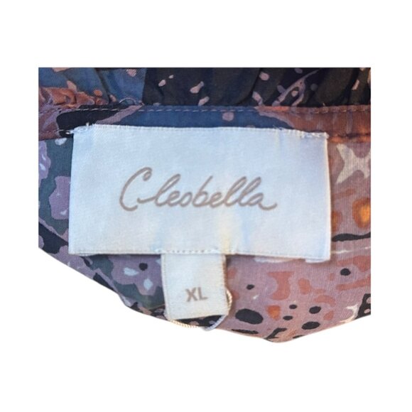 Cleobella NWT Karla Blouse Abstract Boho Balloon Sleeve Multicolor - Picture 6 of 9